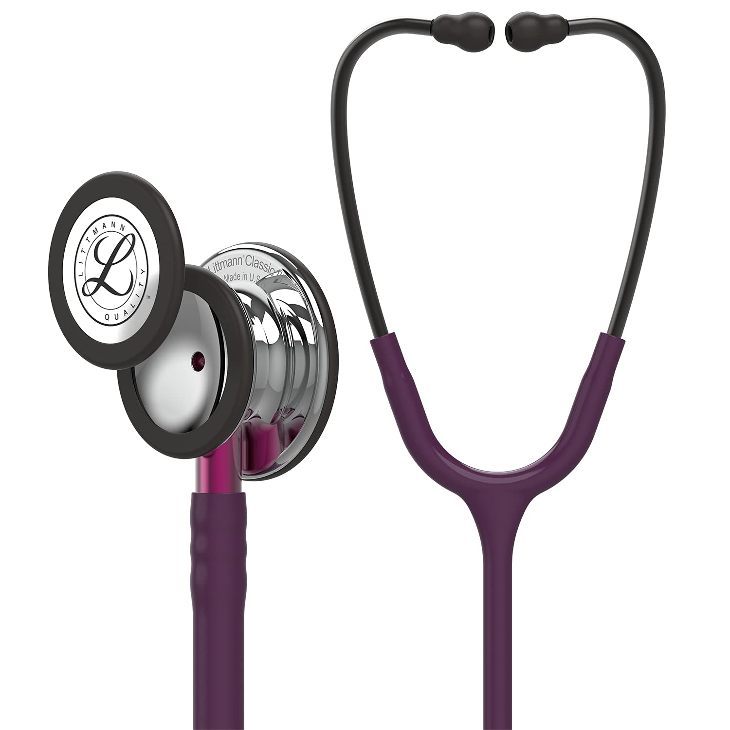 3M-Littmann-Classic-III-Monitoring-Stethoscope-Mirror-Finish-Chestpiece-Plum-Tube-Pink-Stem--Smoke-Headset-5960-IY6VI
